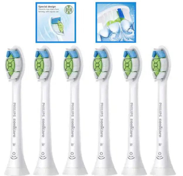 6 Pieces Philips Sonicare W Optimal White Replacement Electric Toothbrush Heads