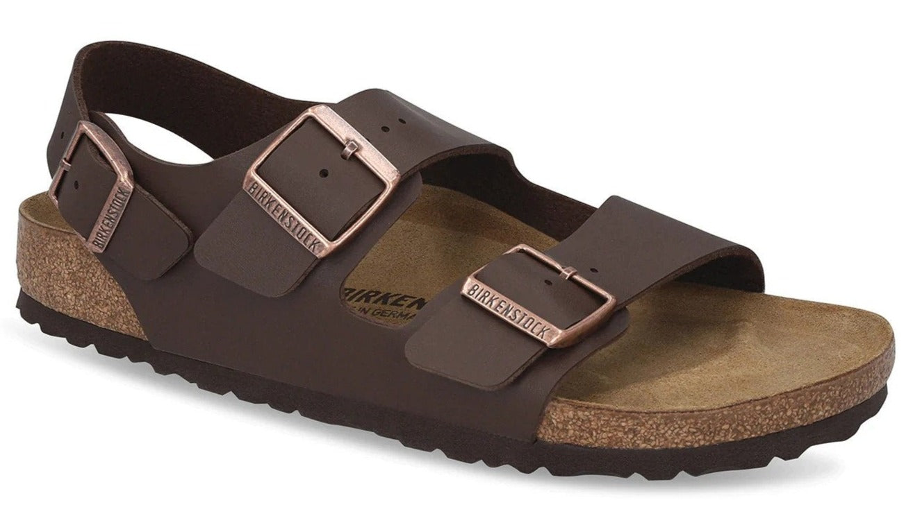 Birkenstock Unisex Milano Narrow Fit Sandals - Dark Brown