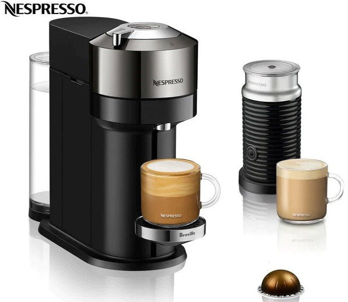 Nespresso Vertuo Next Deluxe Solo Coffee Machine Bundle - Dark Chrome BNV570DCR