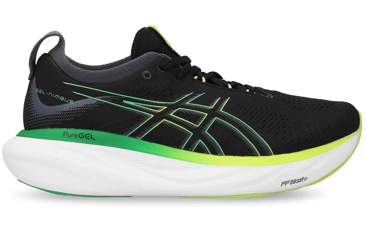 ASICS Men's GEL-Nimbus 25 Running Shoes - Black/Lime Zest