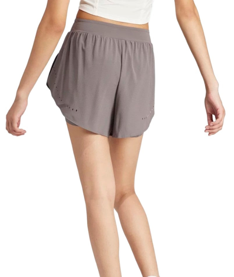 Adidas Womens Designed for Training HEAT.RDY HIIT 2-in-1 Shorts - Charcoal