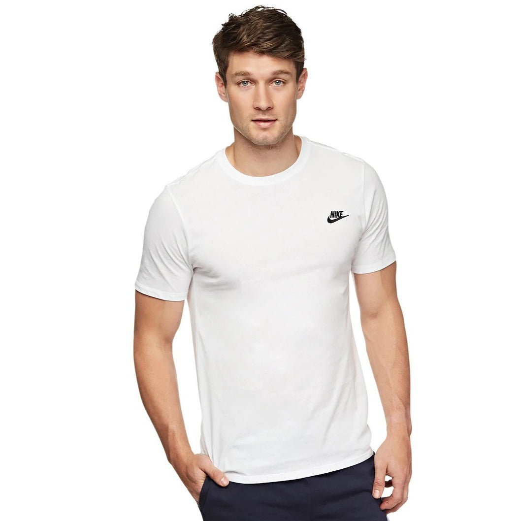 Nike Sportswear Men's Embroidered Club Tee - White