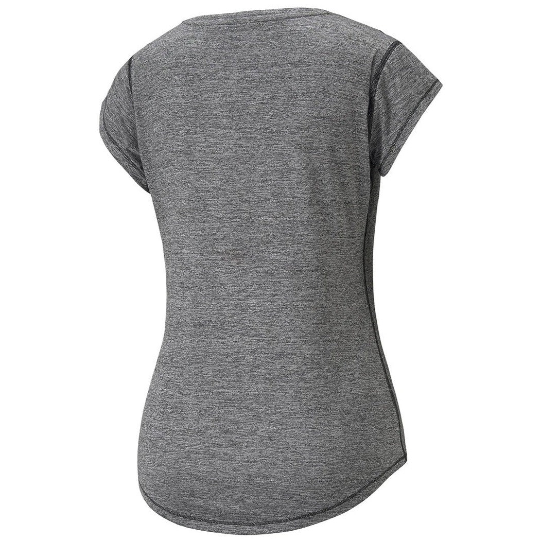 Puma Women's Train Favourite Heather Cat Tee / T-Shirt / Tshirt - Black Heather