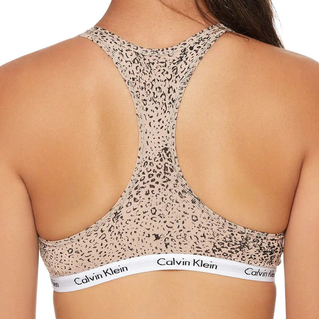 Calvin Klein Underwear Women's Carousel Unlined Bralette - Evocative Animal Honey Almond
