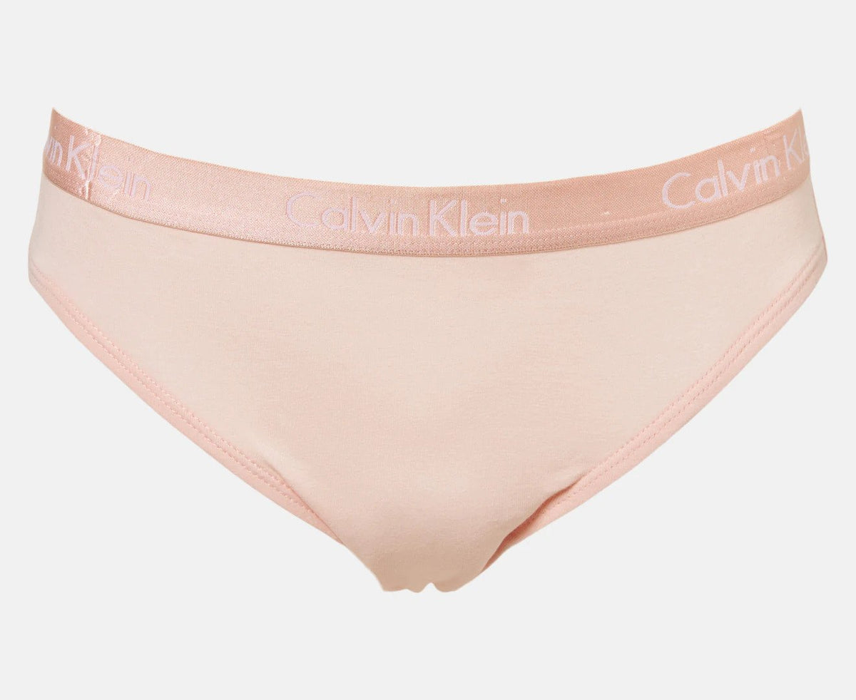 Calvin Klein Women's Motive Cotton Bikini Briefs 3-Pack - Black/Grey Heather/Nymph's Thigh