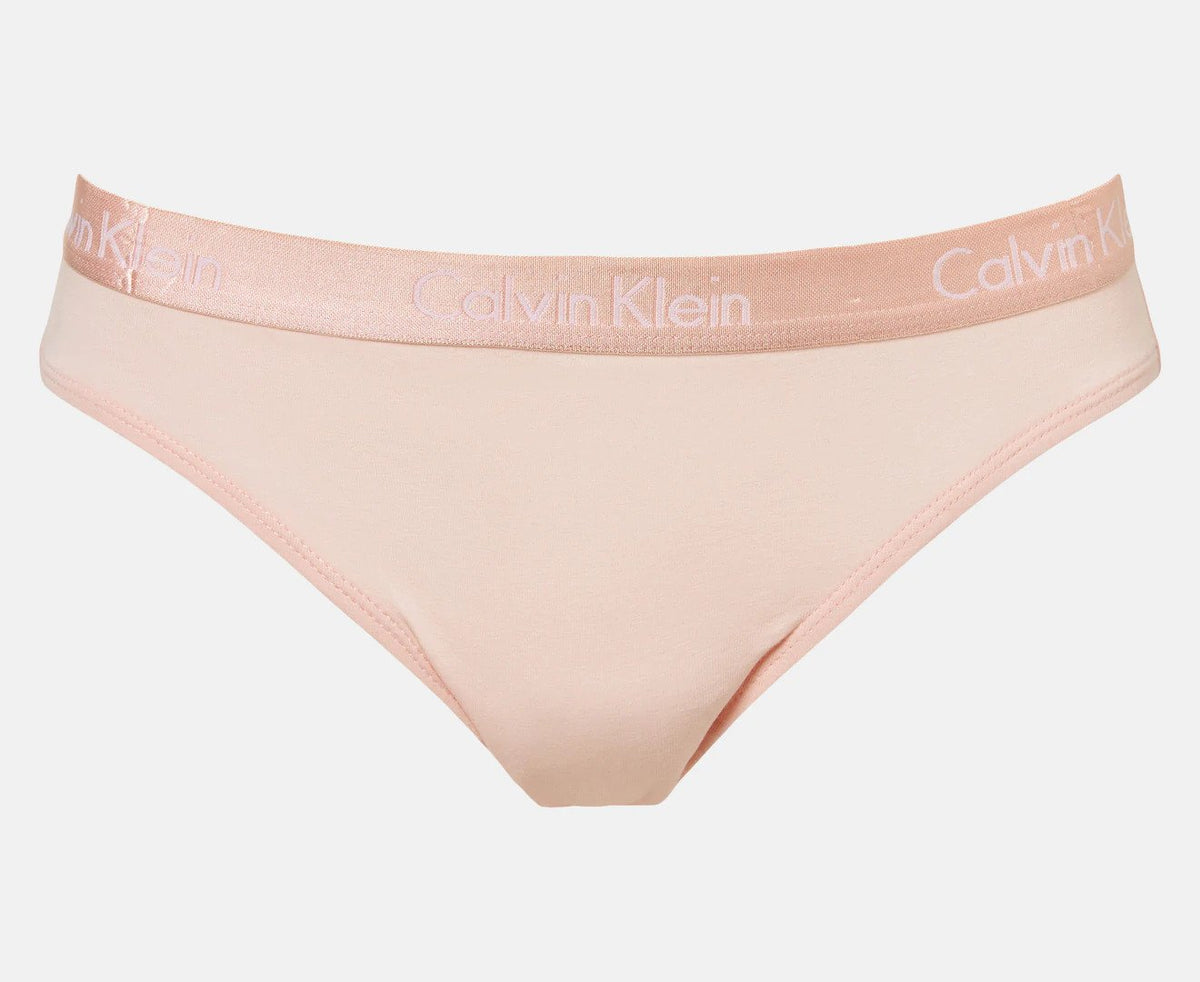 Calvin Klein Women's Motive Cotton Bikini Briefs 3-Pack - Tawny Port/Charcoal Heather/Nymph's Thigh