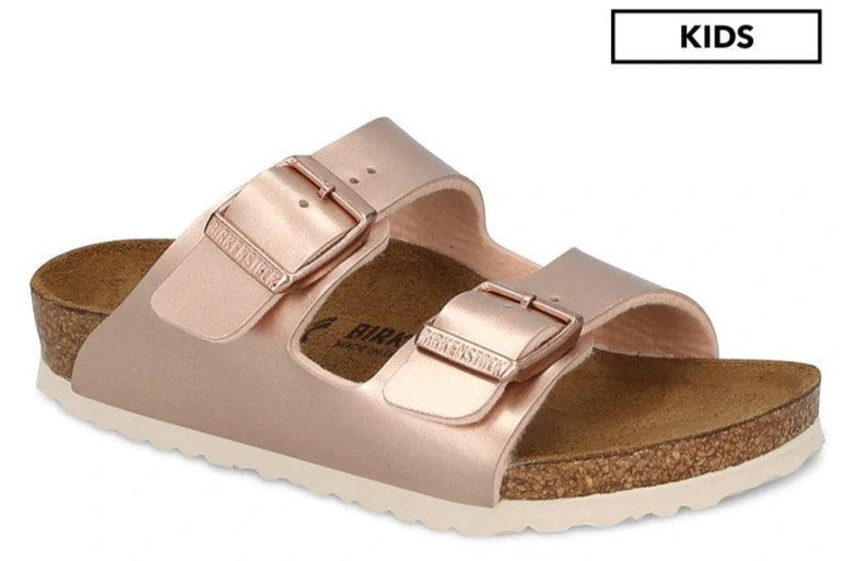 Birkenstock Girls' Arizona Narrow Fit Sandals - Electric Metallic Copper