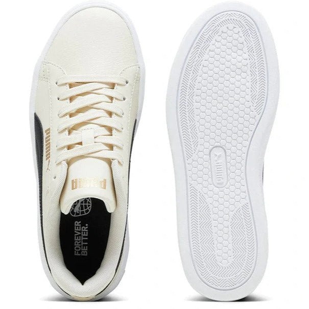 Puma Women's Smash Platform V3 Sneakers - Snow/Black/White/Gold