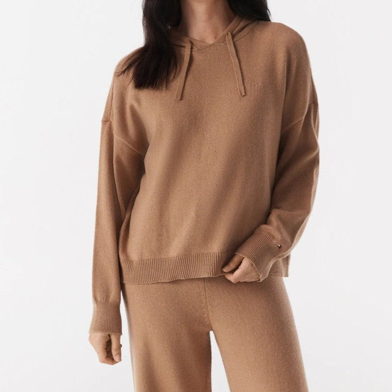 Tommy Hilfiger Women's Flex Hoodie Sweater - Pinecone Tan
