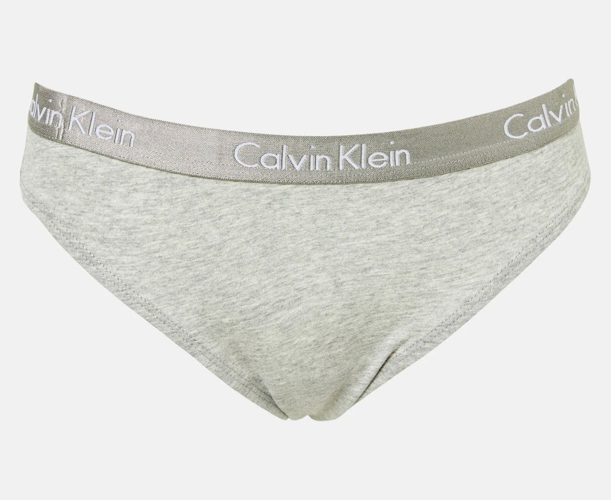 Calvin Klein Women's Motive Cotton Bikini Briefs 3-Pack - Black/Grey Heather/Nymph's Thigh