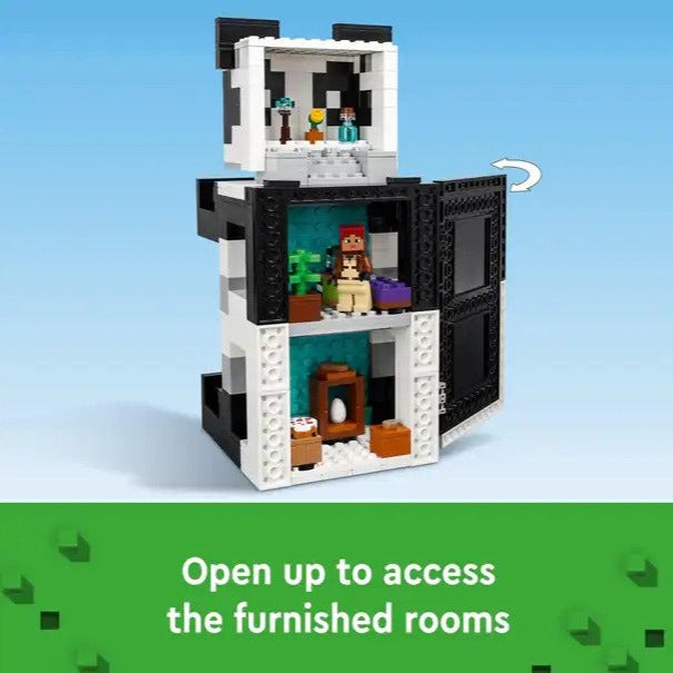 Lego® Minecraft® The Panda Haven 21245, Brick-built House That Looks And Moves Like A Panda, Plus Characters And Accessories From The Popular Video Game
