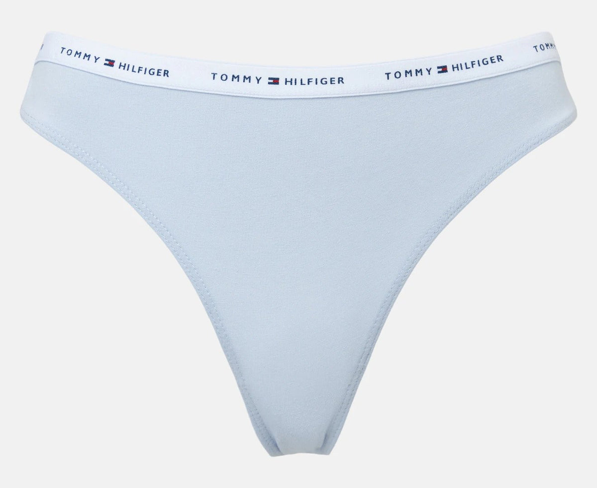 Tommy Hilfiger Women's Cotton Thongs 3-Pack - Pink/Grey/Light Blue