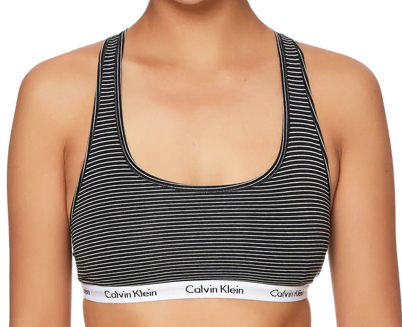 Calvin Klein Women's Carousel Unlined Bralette - Stripe/Black