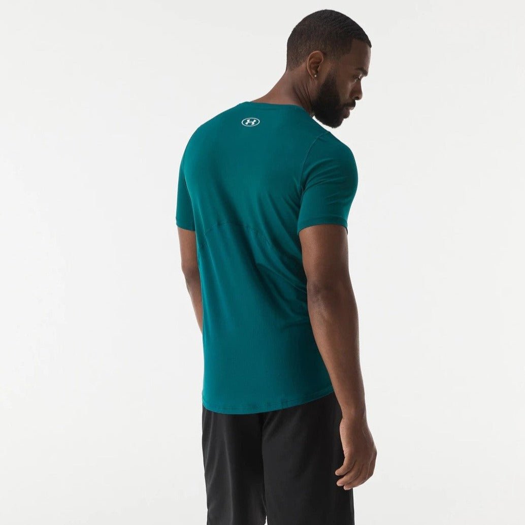 Under Armour Men's HeatGear Armour Nov Fitted Short Sleeve Tee / T-Shirt / Tshirt - Tourmaline Teal/Illusion Green