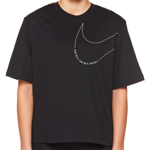 Nike Women's Dri-FIT Boxy Training Tee / T-shirt / Tshirt - Black