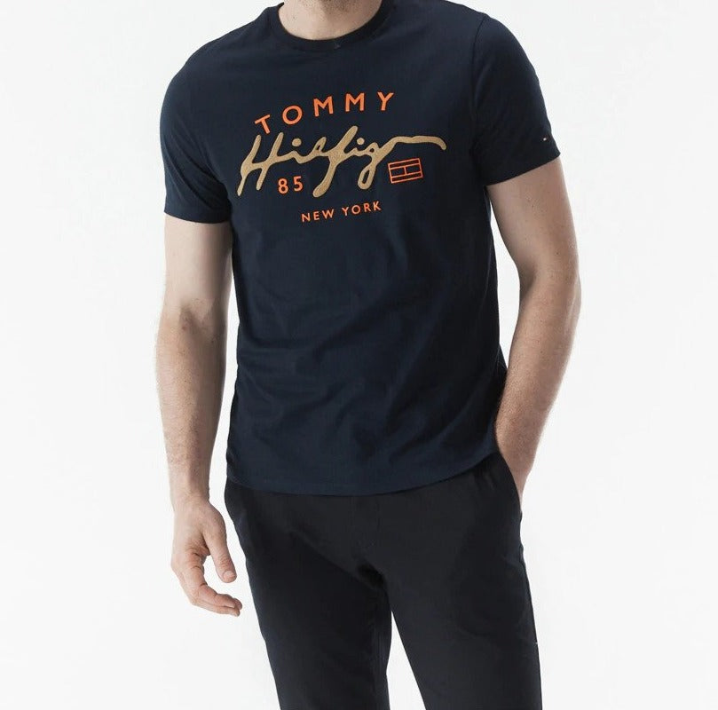 Tommy Hilfiger Men's Hancock Tee / T-Shirt / Tshirt - Sky Captain