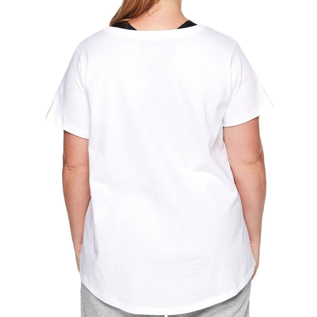 Nike Sportswear Women's Plus Size Essential Futura Tee / T-Shirt / Tshirt - White/Black