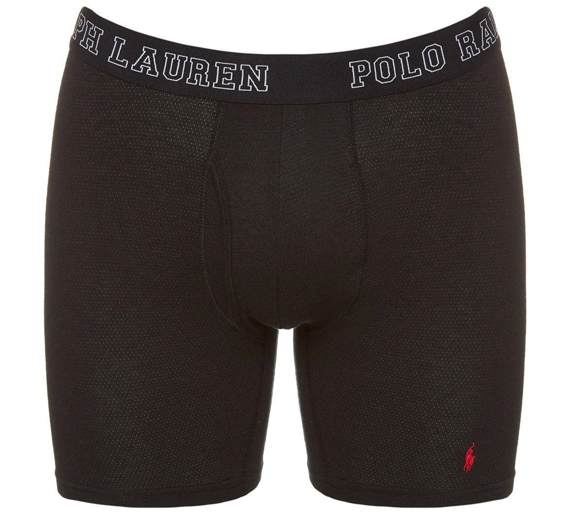 Polo Ralph Lauren Breathable Mesh Boxer Briefs 3-Pack - Polo Black