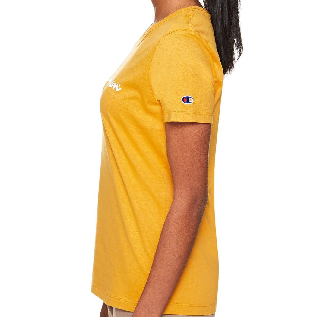 Champion Women's Script Tee / T-Shirt / Tshirt - Golden Glaze