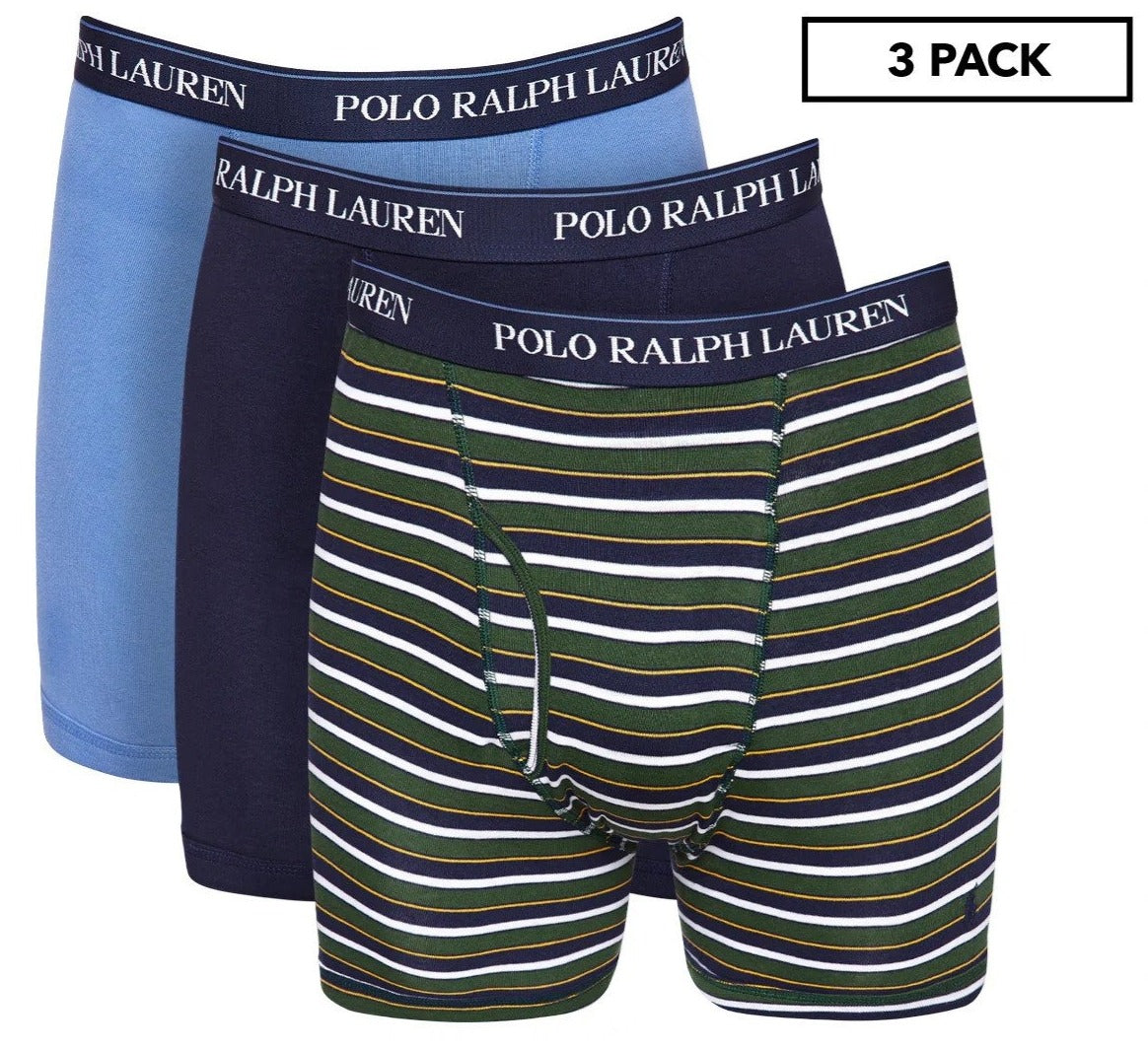 Polo Ralph Lauren Men's Boxer Brief 3-Pack - Green/Blue/Navy/White