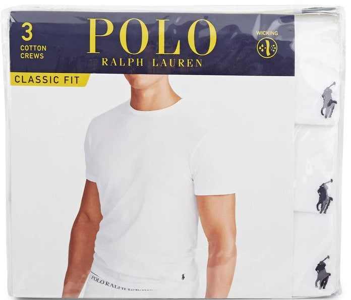 Polo Ralph Lauren Men's Crew Neck T-Shirt 3-Pack - White