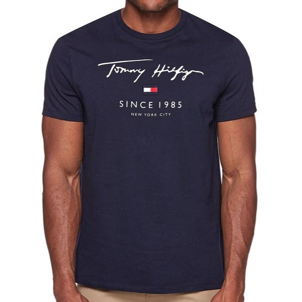 Tommy Hilfiger Men's LIC Academy Tee / T-Shirt / Tshirt - Sky Captain