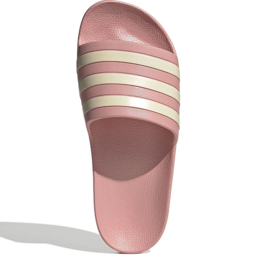 Adidas Women's Adilette Aqua Slides - Mauve/Wonder White