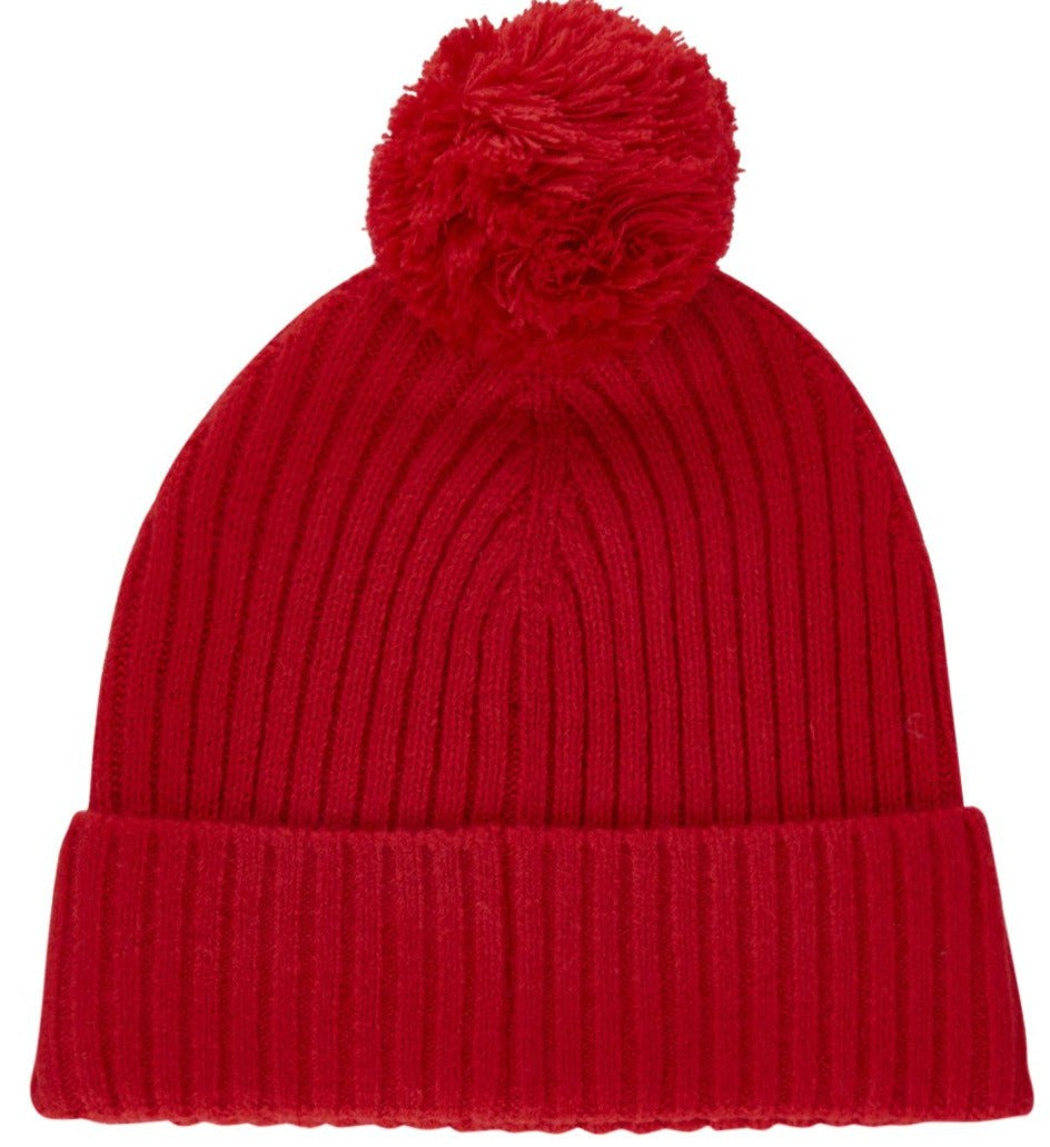 Tommy Hilfiger Kids' Big Flag Pom Pom Beanie - Blush Red