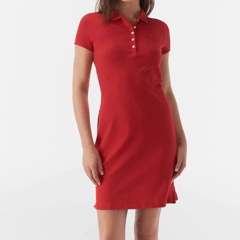 Tommy Hilfiger Women's Slim Polo Dress - Primary Red