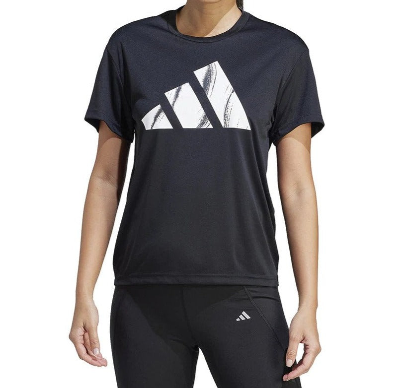 Adidas Women's Run It Brand Love Tee / T-Shirt / Tshirt - Black