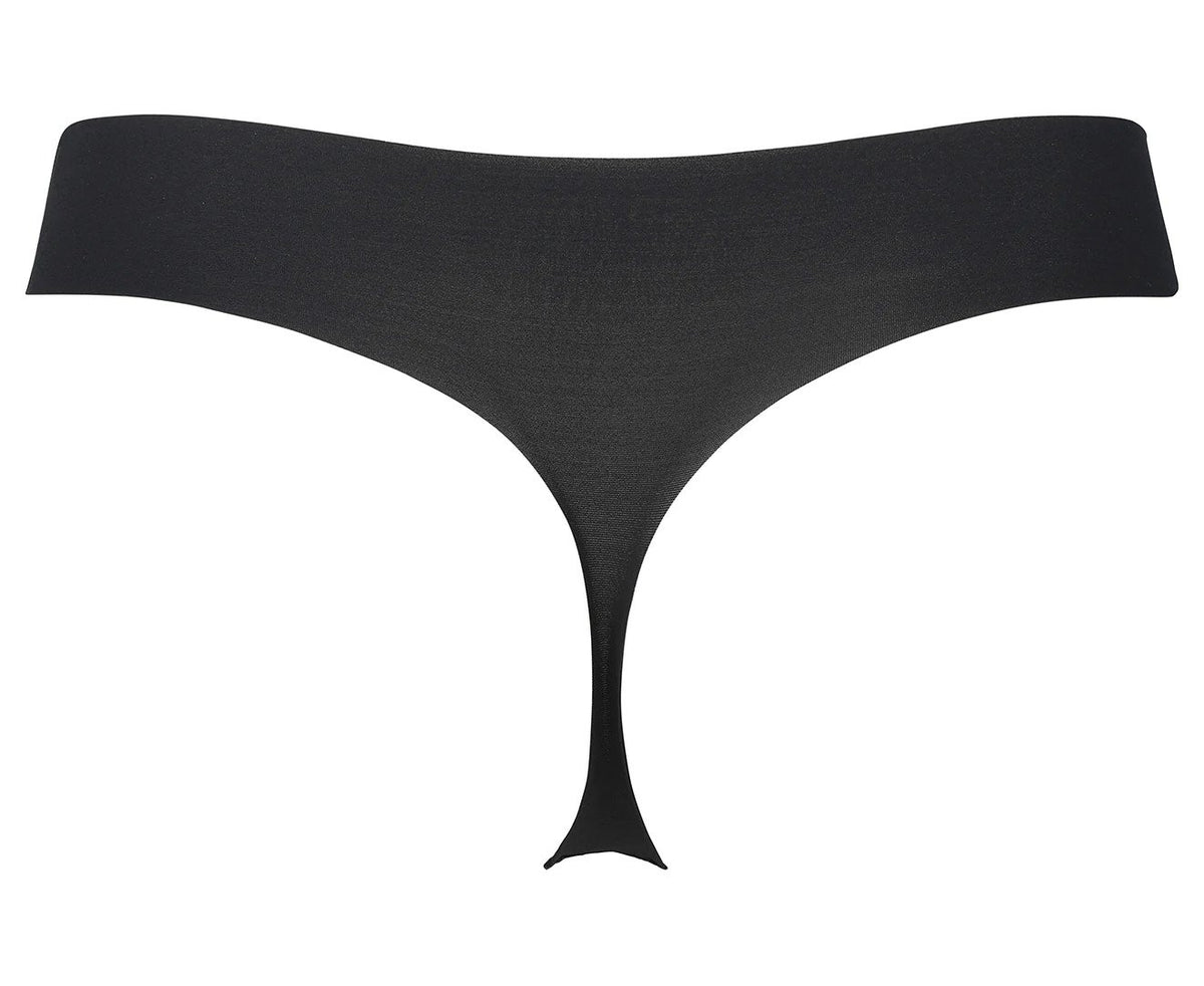 Under Armour Women's UA Pure Stretch Thong 3-Pack - Black/Beige/Graphite