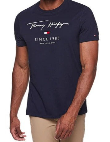 Tommy Hilfiger Men's LIC Academy Tee / T-Shirt / Tshirt - Sky Captain