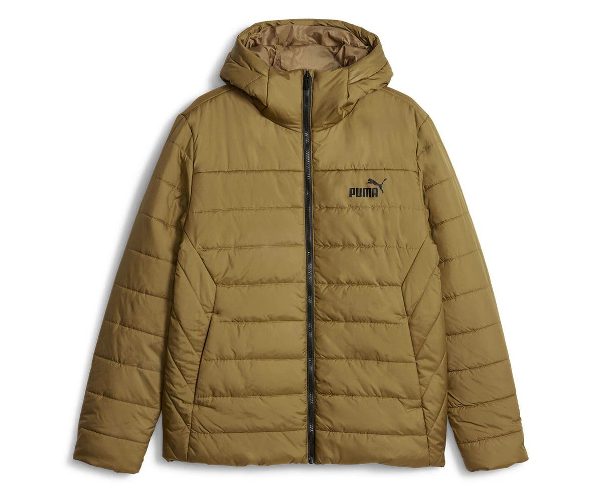 Puma Men's Essentials Hooded Padded Jacket - Chocolate Chip