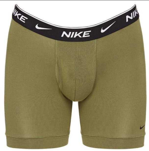 Nike Mens Dri-FIT Essential Cotton Stretch Boxer Briefs 3-Pack - Camo/Black/Khaki