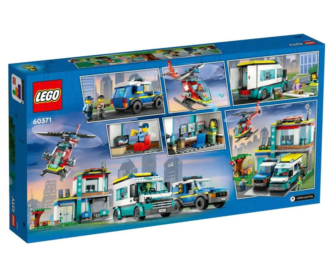 Lego City Emergency Vehicles HQ 60371 Building Toy Set (706 Pieces)
