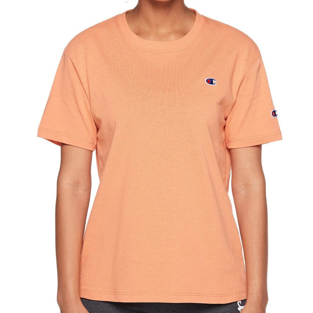 Champion Women's French Jersey C Logo Tee / T-Shirt / Tshirt - Arena Orange