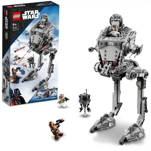 Lego Star Wars Hoth At-st Walker Set With Chewbacca Minifigure And Droid Figure 75322