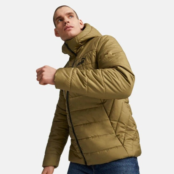 Puma Men's Essentials Hooded Padded Jacket - Chocolate Chip