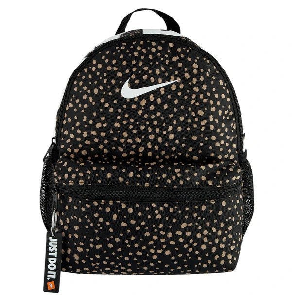 Nike Kids' 11L Brasilia JDI Animal Spots Mini Backpack - Black/White