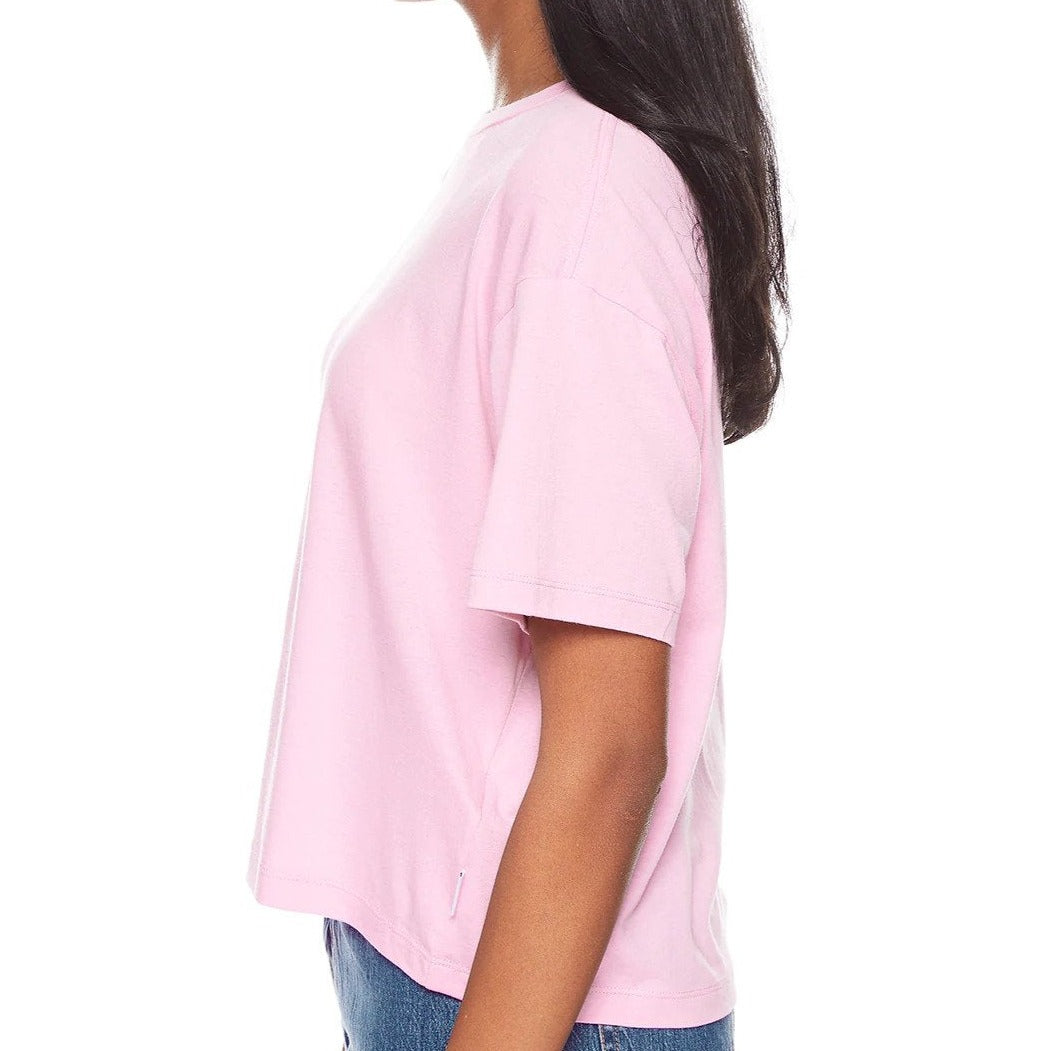 Calvin Klein Jeans Women's Logo Short Boyfriend Tee / T-Shirt / Tshirt - Pink