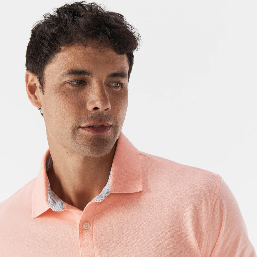 Tommy Hilfiger Men's Stretch Regular Fit Polo Shirt - Playful Peach