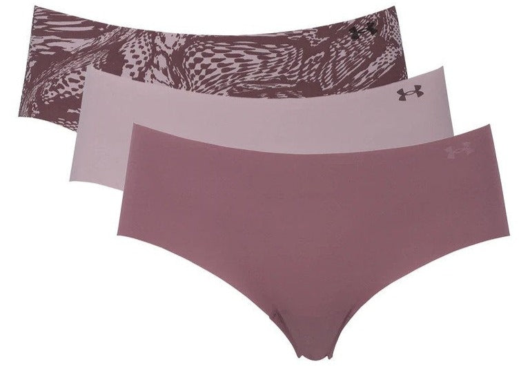 Under Armour Women's UA Pure Stretch Hipster Briefs 3-Pack - Mauve/Pink/Ash Plum