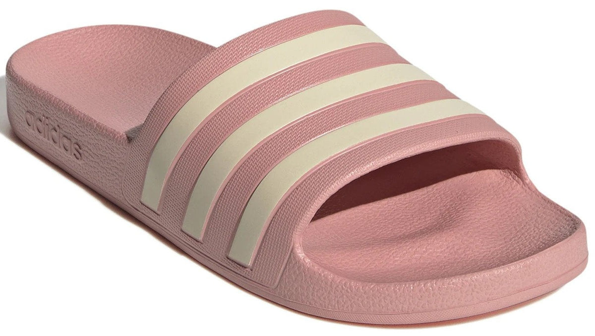 Adidas Women's Adilette Aqua Slides - Mauve/Wonder White
