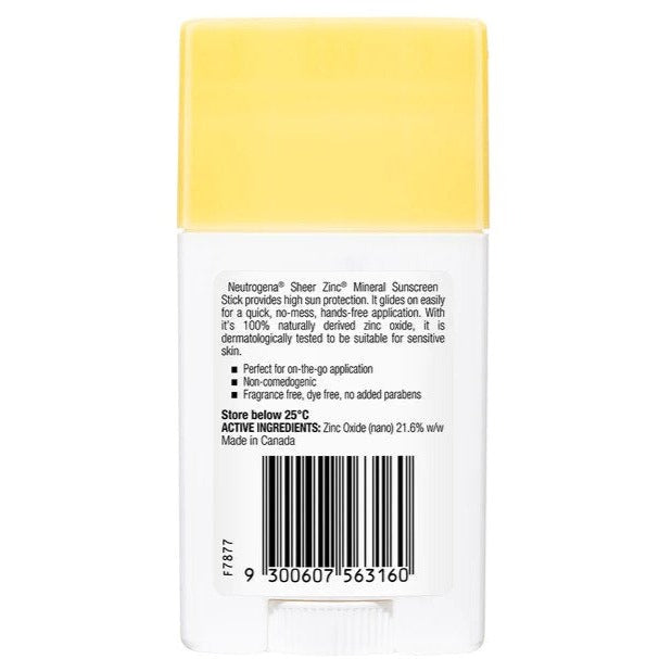 Neutrogena Sheer Zinc Mineral Sunscreen Stick SPF50 42g