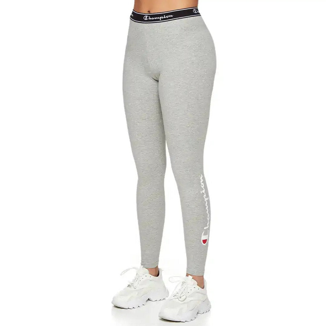 Champion Women's Script Tights / Leggings - Oxford Heather