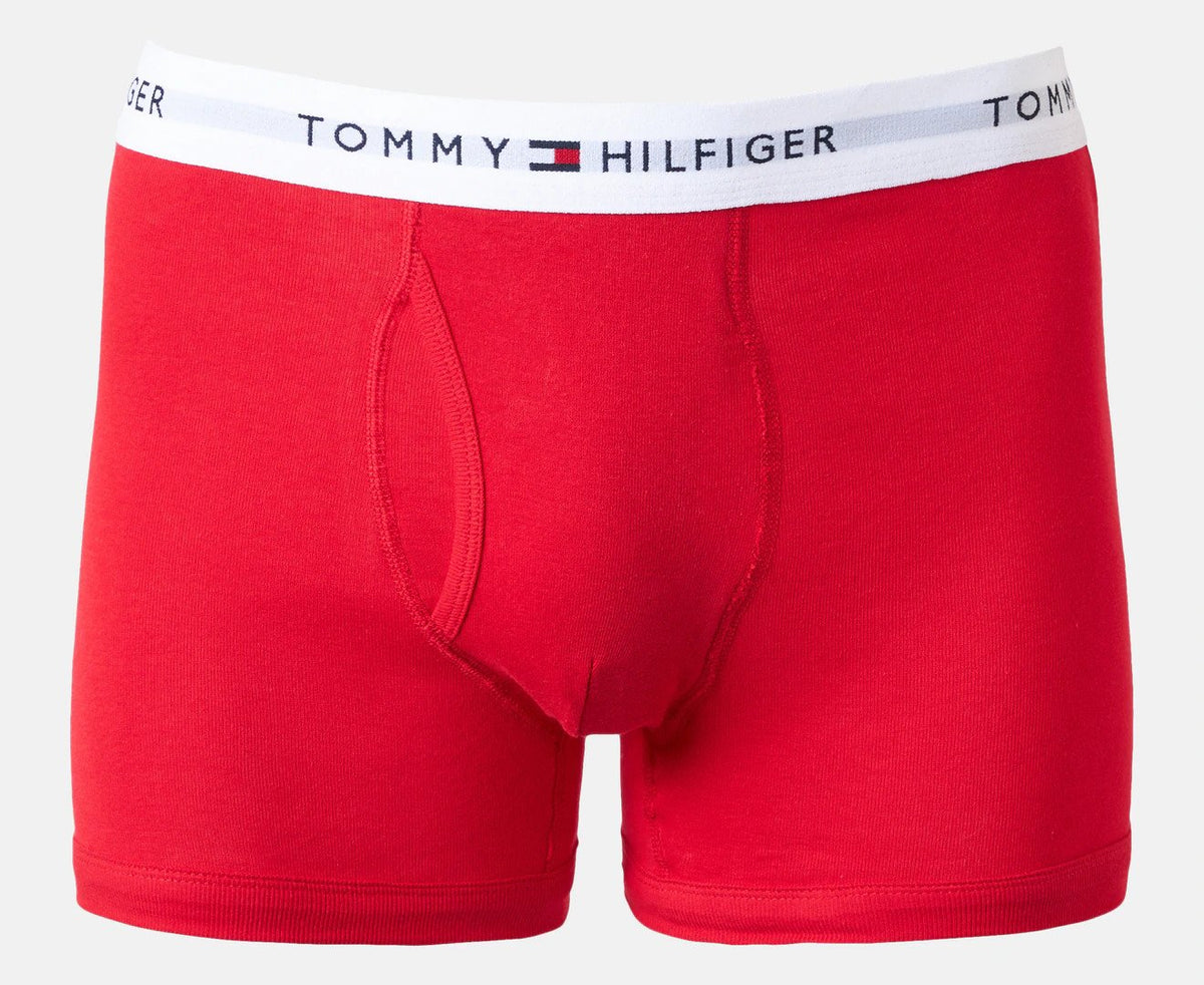 Tommy Hilfiger Men's Cotton Classics Trunks 3-Pack - Navy/Red/Grey