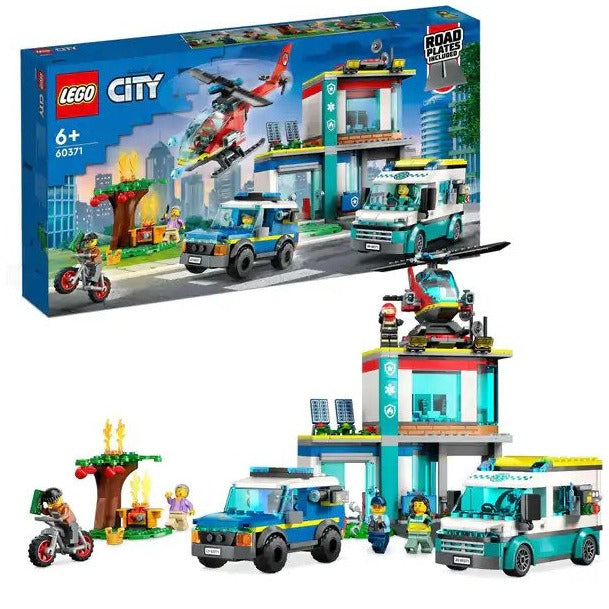 Lego City Emergency Vehicles HQ 60371 Building Toy Set (706 Pieces)