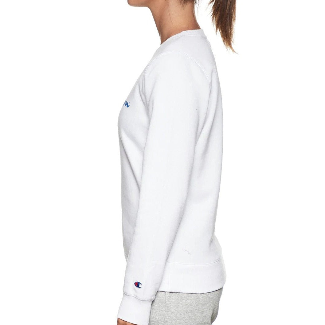 Champion Women's Script Crew Sweater - White