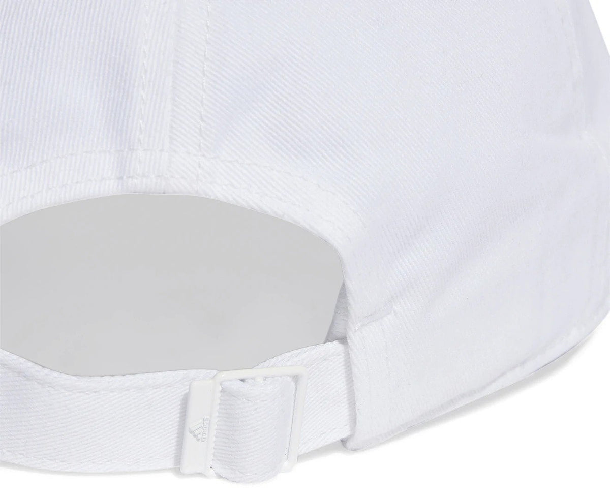 Adidas 3-Stripes Cotton Twill Baseball Cap - White/Black