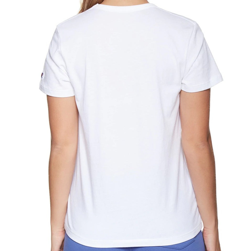 Champion Women's Script Short Sleeve Tee / T-Shirt / Tshirt - White